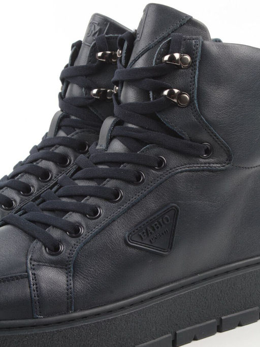 05-AW1002-2M DK. BLUE Ботинки зимние мужские (натуральная кожа, натуральный мех)