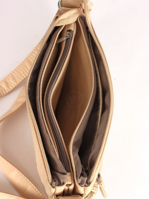 Сумка женская искусственная кожа Guecca-104, 3 отд, плечевой ремень, св, бежевый SALE 264069 - Adelia фото 7