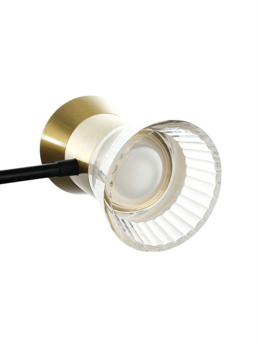 Светильник «Авион»LED 40 Вт 4000К черно-золотой 90×11×12-212 см