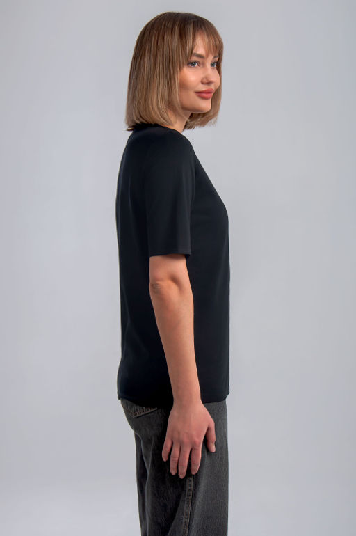 Арт. 3176/1 Футболка женская 44-52 (5 шт) Цвет:черный - Калинка фото 3