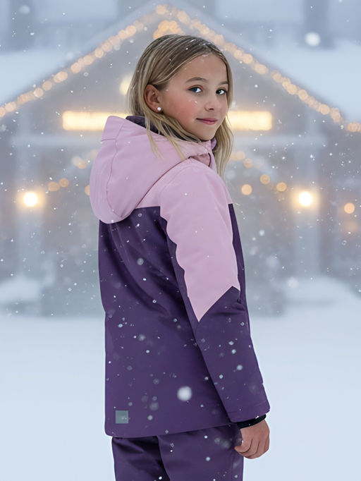 Горнолыжный костюм зимний для девочки темно-фиолетового цвета 9432TF - Valianly фото 36