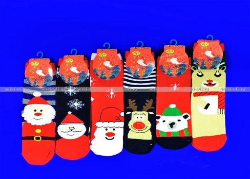 Цена за 12 пар. BFL носки внутри махра Новогодние детские арт. НС23 24-27 (13-14 см)  фото 29