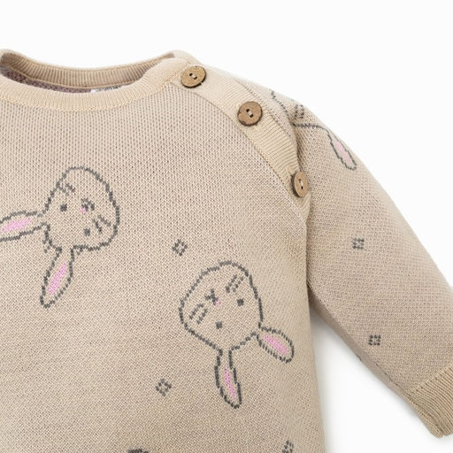 Комбинезон вязаный Крошка Я Зайчики, рост 80-86 см  фото 3