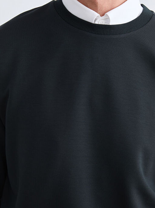 Bisiklet Yaka Erkek Sweatshirt