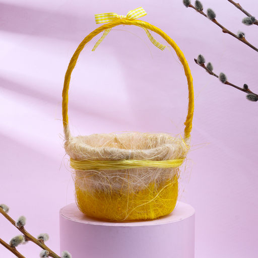 Пасхальная декоративная корзинка Цыпленок 12.5х15х22 см - Simaland фото 4