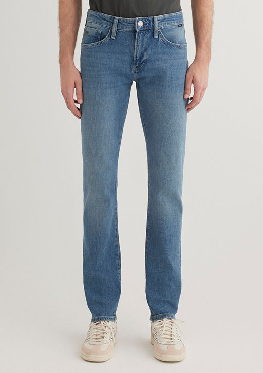 Jake Classic Denim Golgeli Indigo Mavisi Jean Pantolon фото 3
