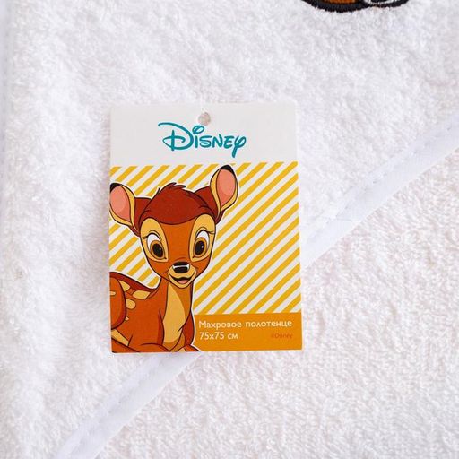 Полотенце уголок махровое Бемби, 75 х 75 см, 100% хлопок - Disney фото 14
