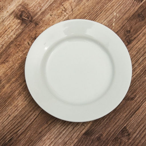 Тарелка плоская круглая 20 см, БЕЛЬЕ фарфор, т8-0002