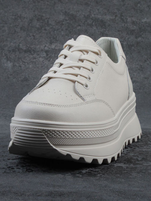 03-YC282-2 BEIGE Кроссовки женские (натуральная кожа) - Фабричный китай фото 9