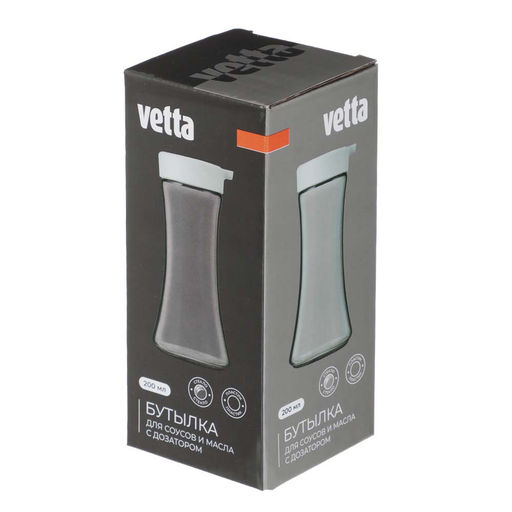 Бутылка для соусов и маса 15*6,5смсдозатором, стекло, пластик VETTA арт. 828-351 - Полимербыт фото 4
