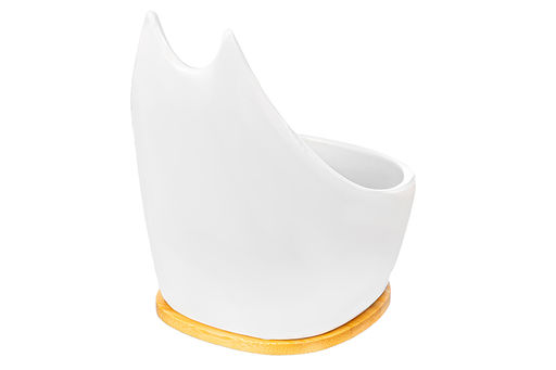 Подставка под ложку 180 мл 9,5*9,5*13,5 см Айсберг на бамбуковой подставке - Elan gallery фото 5