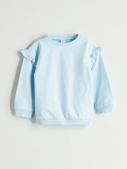 Bisiklet Yaka K?z ?ocuk Sweatshirt