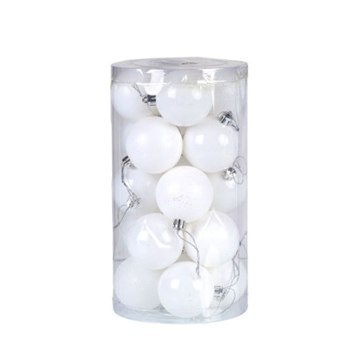 Елочные шары 20 штук 6 см / HX-3/10 /уп 30/ белые - Галеонтрейд фото 3