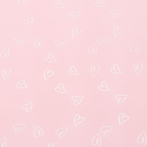 Пленка для цветов, сердечки, 57 см × 10 м, розовый, 65 микрон