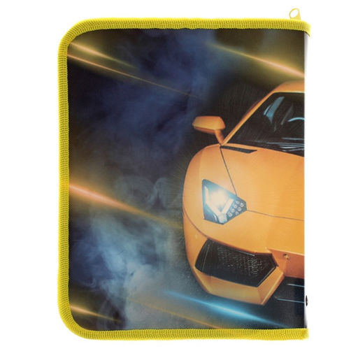 Папка для тетрадей А5, 180 х 230 х 25 мм, молния вокруг, пластиковая 0.5, ПМ-А5-04 Calligrata Тачка  фото 5