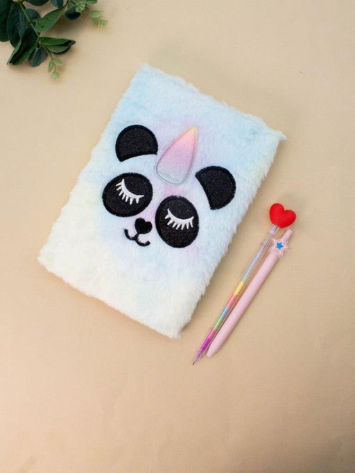 Блокнот плюшевый Pandacorn, pink, 21,5х15 см, плотность 70 гр.