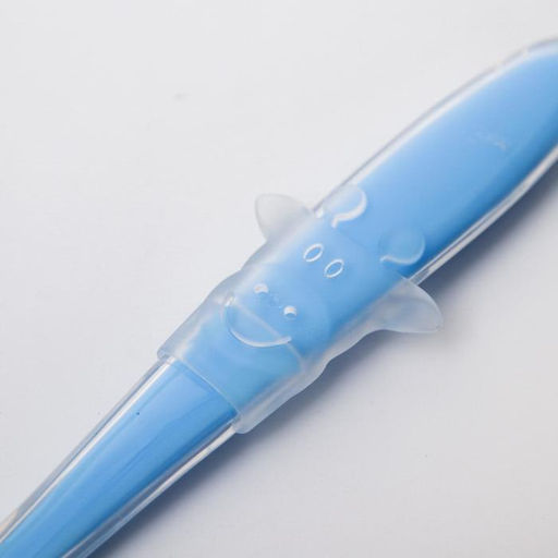 Ложка силиконовая детская Жирафик, цвет голубой - Крошка я фото 8