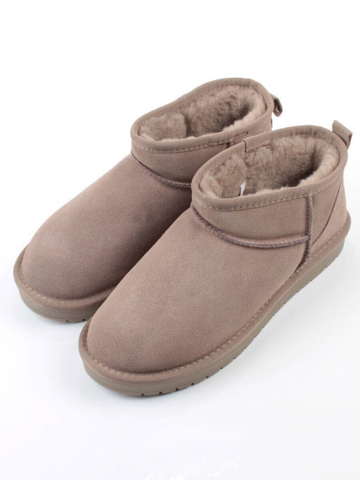 04-PF8300-4 GRAY/BEIGE Угги женские (натуральная замша, 100% шерсть)