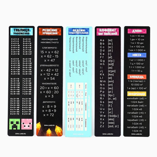 Цена за 3 шт. Закладки для книг, шпаргалки, 5 шт., картонные Пиксель - Artfox фото 3