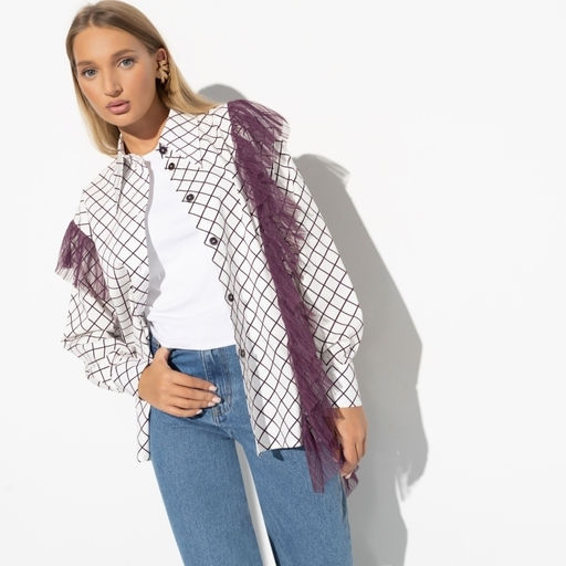 Рубашка с воланом из сетки Любопытный взгляд - Charutti фото 8