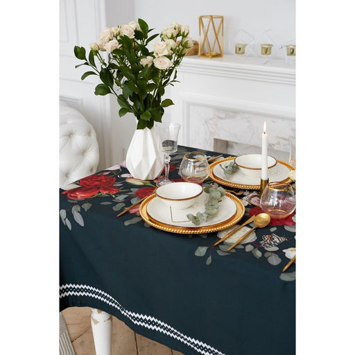 Скатерть Этель Flowers 220х147 см, 100% хлопок, саржа 190 г/м2  фото 2