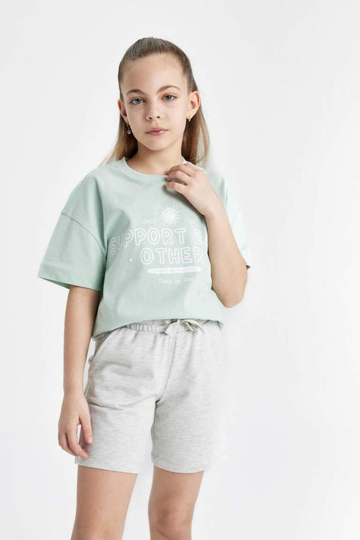 Шорты-бермуды для девочек - Defacto фото 4