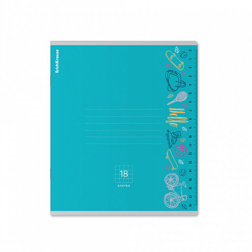 Цена за 10 шт. Тетрадь школьная ученическая ErichKrause Ruler Magic ассорти, 18 листов, клетка (в плёнке по 10 шт.)_MIX-PACK  фото 6