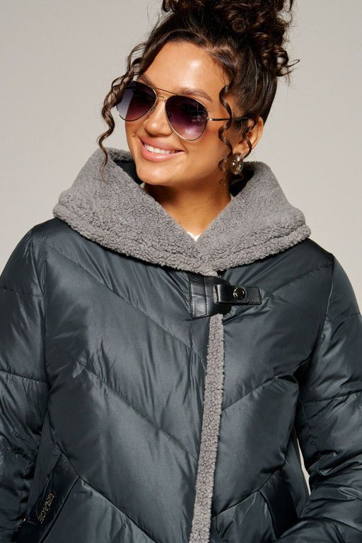 Пальто Beautiful Free 8017 иссиня-черный