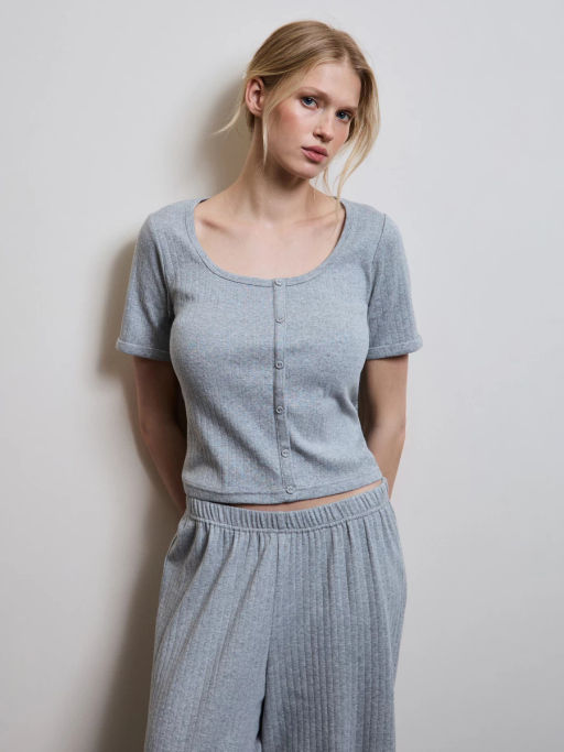 Домашняя блузка из ажурного хлопка ZR2603122807-38 / Zarina