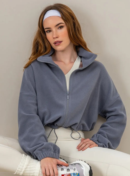 K13389 Толстовка из флиса на молнии СВ_ГРАФИТ