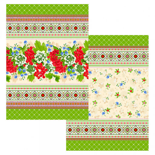 Полотенце вафельное 50х70см "Калина", 156г/м2, хлопок 100%, набор 2шт, "Домашняя мода" (Россия)