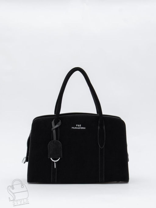 Сумка женская кожаная 2410YF black Polina&Eiterou