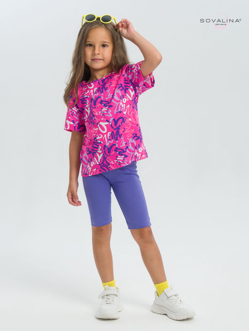 Костюм Актив надписи фуксия-вери-пери - Sovalina фото 16