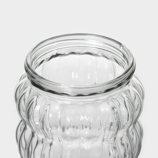 Банка для сыпучих продуктов Доляна «Коралл», 1 л, 9×23 см, с пластиковой крышкой, стекло, прозрачная