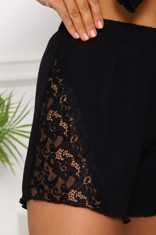 Пижама 375701 с шортами и топом домашняя с кружевами