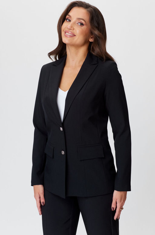 Жакет БелЭльСтиль 412 черный однотон фото 2