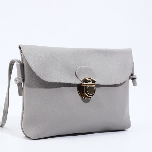 Сумка-мессенджер на клапане, цвет серый - Simaland фото 3