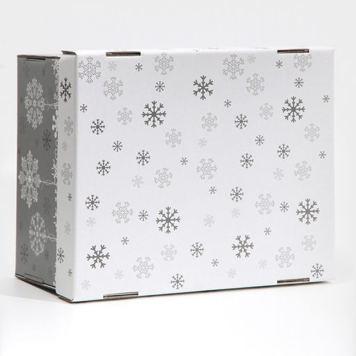 Коробка подарочная новогодняя складная Let it snow, 31×25.5×16 см, Новый год