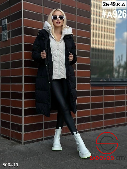 куртка зимняя длинная с капюшоном