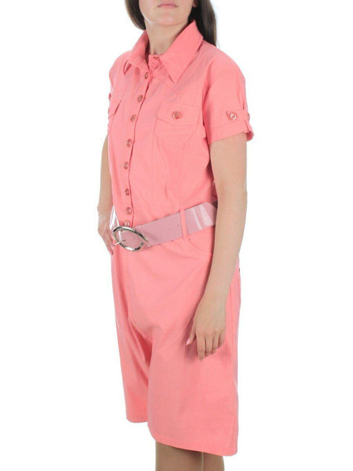 9939 PEACH Платье женское (85% хлопок, 10% вискоза, 5% лайкра)