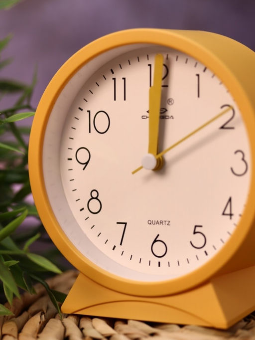 Часы-будильник Morning mood, yellow (11,2х10,5 см)