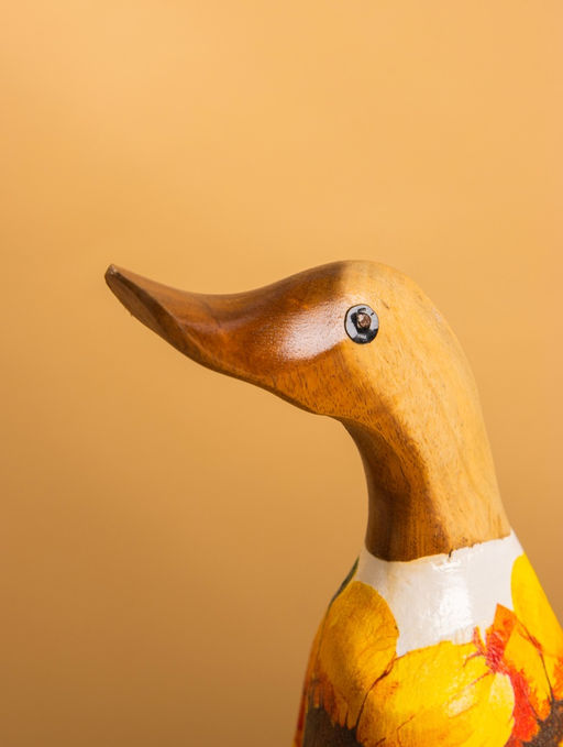 Сувенир «Утка в цветах», 13×10×23 см, дерево