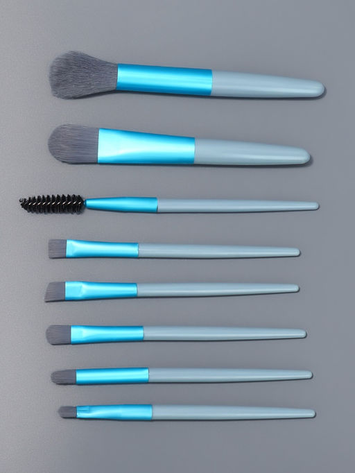Набор кистей для макияжа COLOR POWER, 8 шт., голубой