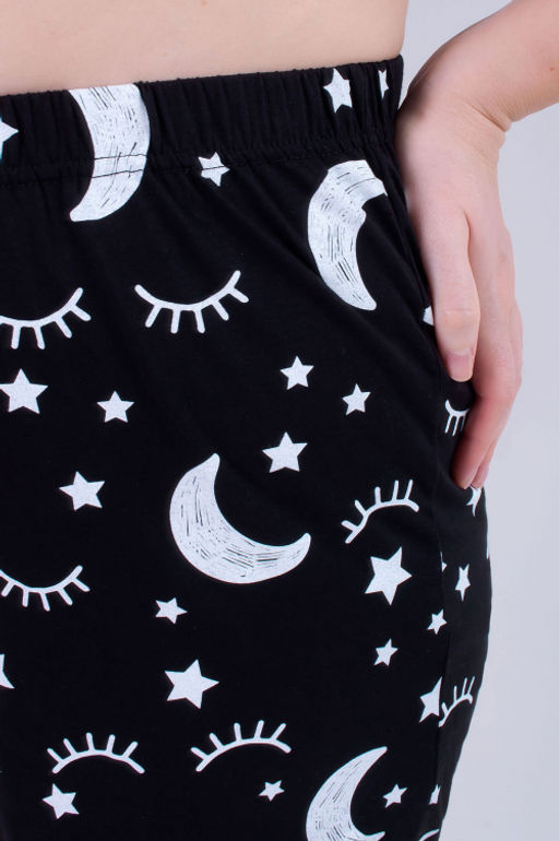 Арт. 9153 Пижама с шортами 52-58 (4 шт) Цвет:верх-черный,белый,низ-черный,белый - Калинка фото 5