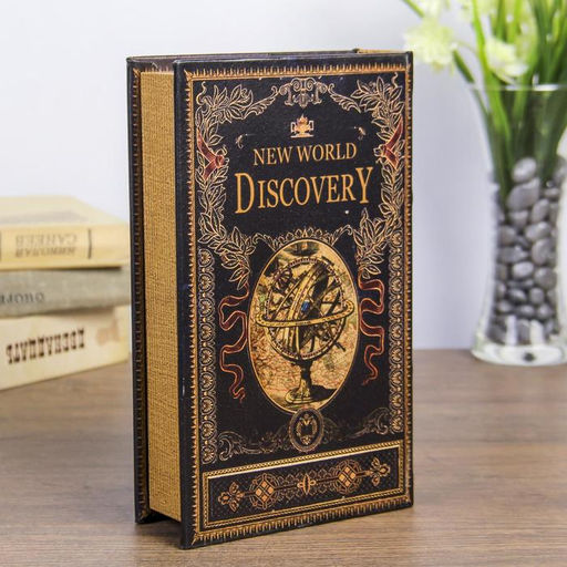 Шкатулка книга - сейф «Открытие нового мира», дерево, искусственная кожа, 21×13×5 см