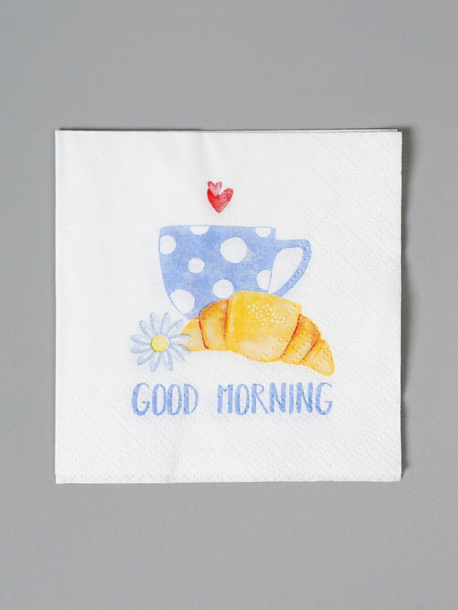 Цена за 4 шт. Салфетки бумажные двухслойные «Good morning», 20×20, 30 шт.