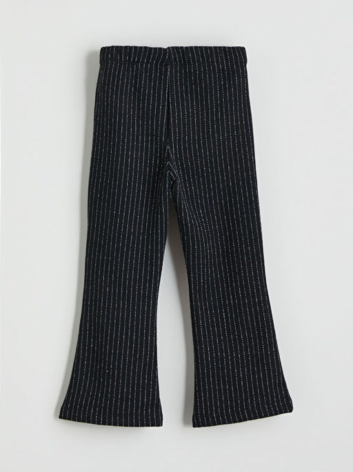 Beli Lastikli ?izgili K?z ?ocuk Tayt