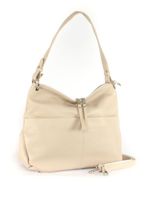 Сумка женская натуральная кожа GU 163-8378, 1отд+карм/перег, плечевой ремень, бежевый SALE 255354