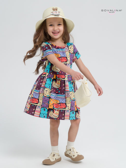 Платье Лето коты в горошек new - Sovalina фото 14