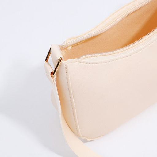 Сумка-багет на молнии, цвет молочный - Simaland фото 5